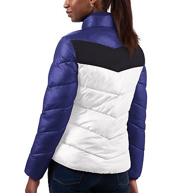 Women's G-III 4Her by Carl Banks  White/Purple Baltimore Ravens New Star Quilted Full-Zip Jacket