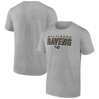 Men's Fanatics Branded Heather Gray Baltimore Ravens Primary Logo T-Shirt