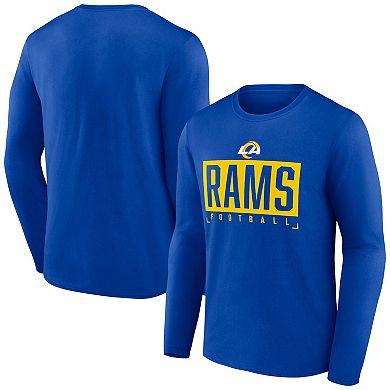 Men's Fanatics Branded Royal Los Angeles Rams Big & Tall Wordmark Long Sleeve T-Shirt