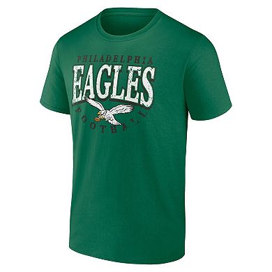 Men's Fanatics Branded Kelly Green Philadelphia Eagles Big & Tall Throwback T-Shirt