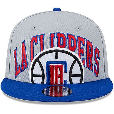 Men's New Era Gray/Royal LA Clippers Tip-Off Two-Tone 9FIFTY Snapback Hat