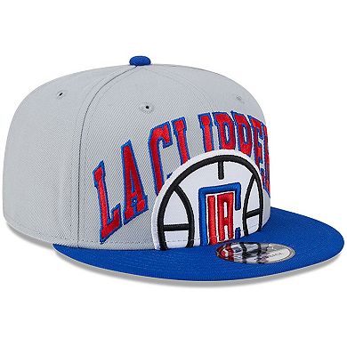 Men's New Era Gray/Royal LA Clippers Tip-Off Two-Tone 9FIFTY Snapback Hat