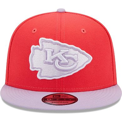 Men's New Era Red/Lavender Kansas City Chiefs Two-Tone Color Pack 9FIFTY Snapback Hat