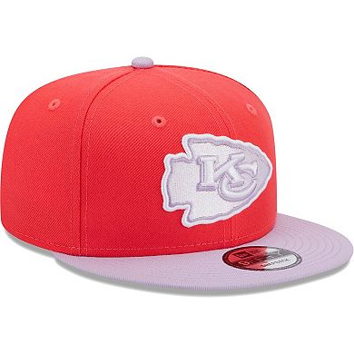 Men's New Era Red/Lavender Kansas City Chiefs Two-Tone Color Pack 9FIFTY Snapback Hat