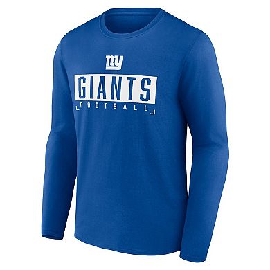 Men's Fanatics Branded Royal New York Giants Big & Tall Wordmark Long Sleeve T-Shirt