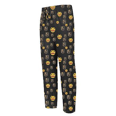 Men's Concepts Sport Black Vegas Golden Knights Gauge Allover Print Knit Sleep Pants