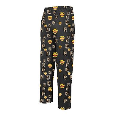 Men's Concepts Sport Black Vegas Golden Knights Gauge Allover Print Knit Sleep Pants
