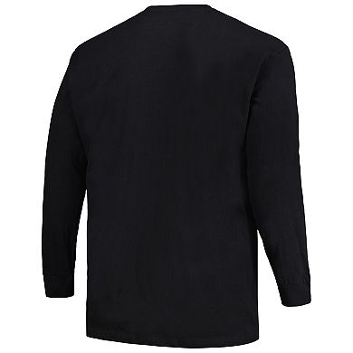 Men's Profile Black Colorado Buffaloes Big & Tall Color Pop Long Sleeve T-Shirt