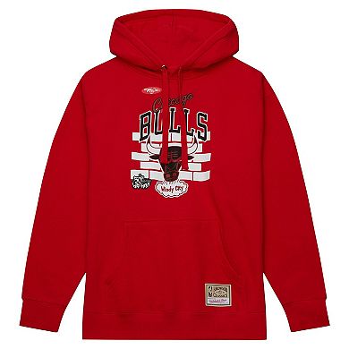 Men's Mitchell & Ness x Tats Cru Red Chicago Bulls Hardwood Classics Brick Pullover Hoodie