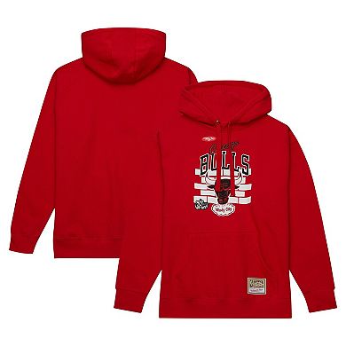 Men's Mitchell & Ness x Tats Cru Red Chicago Bulls Hardwood Classics Brick Pullover Hoodie