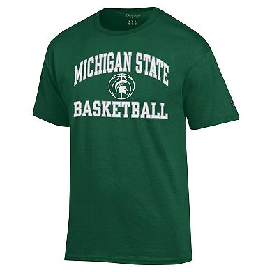 Men's Champion Green Michigan State Spartans Basketball Icon T-Shirt