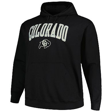 Men's Profile Black Colorado Buffaloes Big & Tall Arch Over Logo Pullover Hoodie