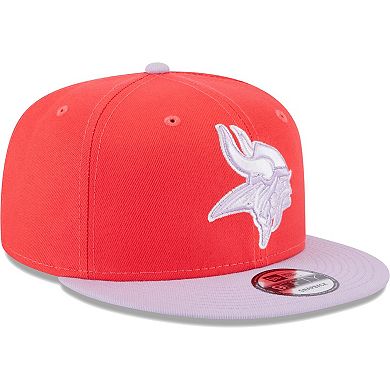 Men's New Era Red/Lavender Minnesota Vikings Two-Tone Color Pack 9FIFTY Snapback Hat