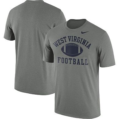 Men's Nike Heather Gray West Virginia Mountaineers Legend Football Arch Performance T-Shirt