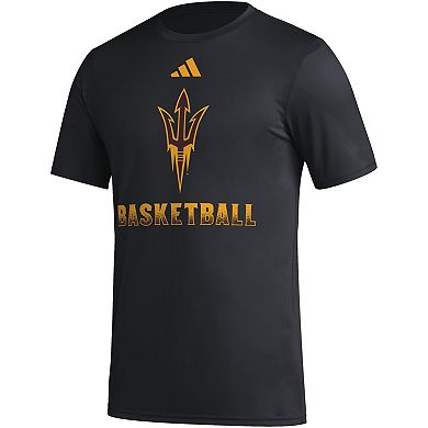 Men's adidas  Black Arizona State Sun Devils Fadeaway Basketball Pregame AEROREADY T-Shirt