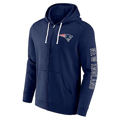 Men's Fanatics Branded  Navy New England Patriots Offensive Lineup Hoodie Full-Zip Hoodie