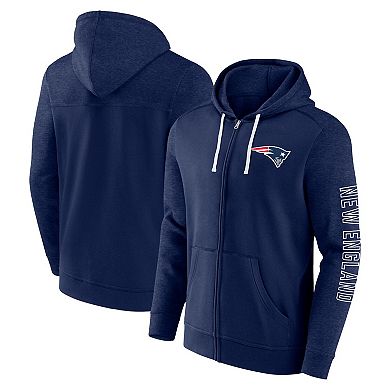 Men's Fanatics Branded  Navy New England Patriots Offensive Lineup Hoodie Full-Zip Hoodie