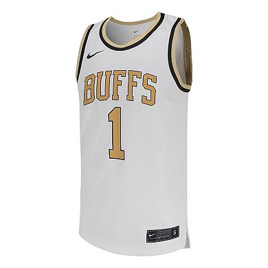 Men's Nike #1 White Colorado Buffaloes Replica Basketball Jersey