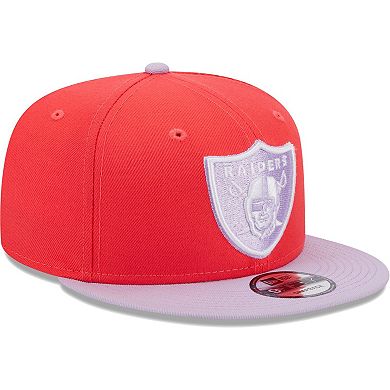 Men's New Era Red/Lavender Las Vegas Raiders Two-Tone Color Pack 9FIFTY Snapback Hat