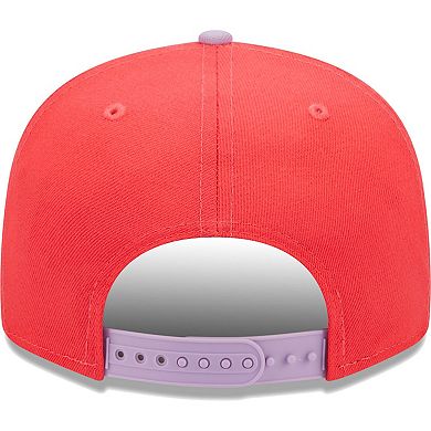 Men's New Era Red/Lavender Las Vegas Raiders Two-Tone Color Pack 9FIFTY Snapback Hat