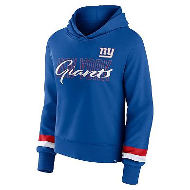 Women's Fanatics Branded  Royal New York Giants Over Under Pullover Hoodie
