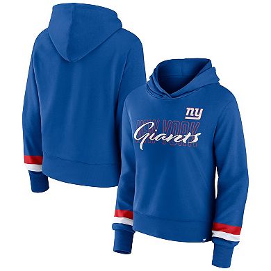 Women's Fanatics Branded  Royal New York Giants Over Under Pullover Hoodie