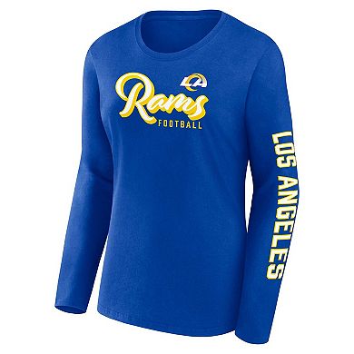Women's Fanatics Branded Royal/White Los Angeles Rams Two-Pack Combo CheerleaderÂ T-Shirt Set