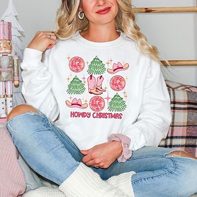 Cowgirl Christmas Chart Garment Dyed Sweatshirt