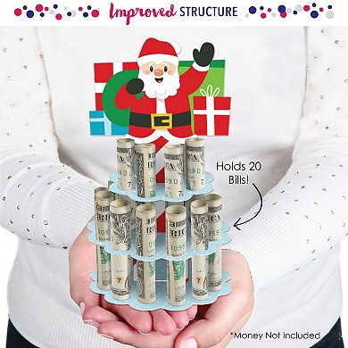 Big Dot Of Happiness Very Merry Christmas - Diy Holiday Santa Claus Money Holder Gift - Cash Cake