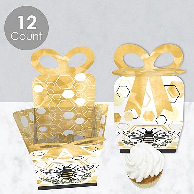 Big Dot Of Happiness Little Bumblebee Favor Gift Baby Shower & Birthday Party Bow Boxes 12 Ct
