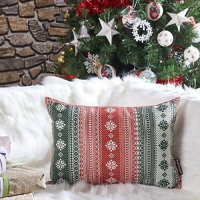 Red & Green Plaid Christmas Themed Pillow Cover