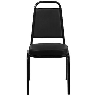 Emma and Oliver Trapezoidal Back Stacking Banquet Dining Chair - 2.5" Thick Seat