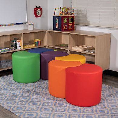 Emma and Oliver 18"H Soft Seating Flexible Moon for Classrooms and Common Spaces