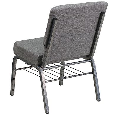 Emma and Oliver 21"W Church/Reception Guest Chair with Book Rack