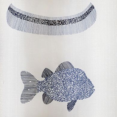 The Big One?? Lake Life Fabric Shower Curtain