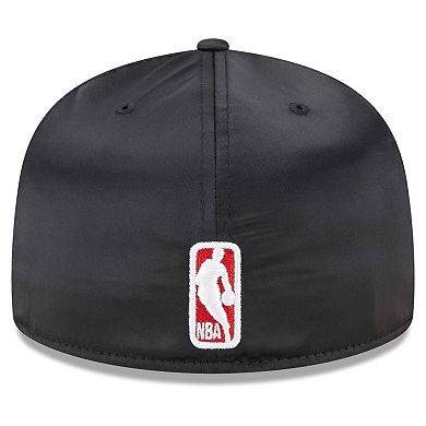 Men's New Era  White Chicago Bulls Throwback Satin 59FIFTY Fitted Hat