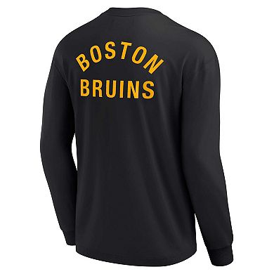 Unisex Fanatics Signature Black Boston Bruins Elements Super Soft Long Sleeve T-Shirt