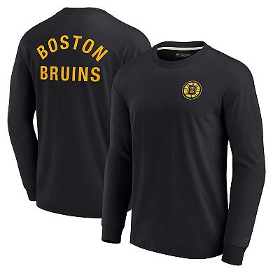Unisex Fanatics Signature Black Boston Bruins Elements Super Soft Long Sleeve T-Shirt