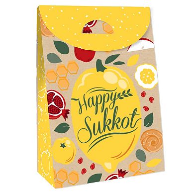 Big Dot Of Happiness Sukkot - Sukkah Jewish Holiday Gift Favor Bag - Party Goodie Boxes 12 Ct