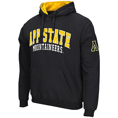 Men's Colosseum Black Appalachian State Mountaineers Double Arch Pullover Hoodie