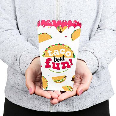 Big Dot Of Happiness Taco 'bout Fun - Mexican Fiesta Favor Popcorn Treat Boxes - Set Of 12