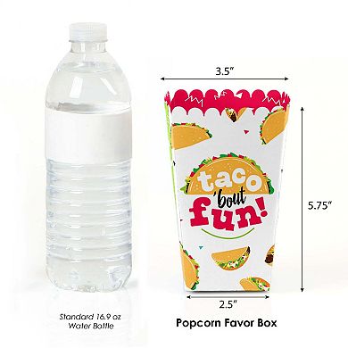 Big Dot Of Happiness Taco 'bout Fun - Mexican Fiesta Favor Popcorn Treat Boxes - Set Of 12