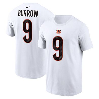 Men's Nike Joe Burrow  White Cincinnati Bengals  Player Name & Number T-Shirt