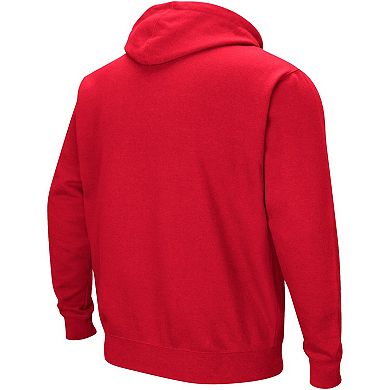 Men's Colosseum Scarlet Ohio State Buckeyes Double Arch Pullover Hoodie