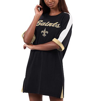 Women's G-III 4Her by Carl Banks Black New Orleans Saints Flag Sneaker Dress