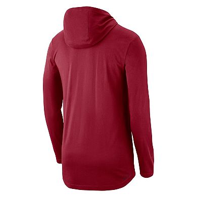 Men's Nike Crimson Oklahoma Sooners Team Performance Long Sleeve Hoodie T-Shirt