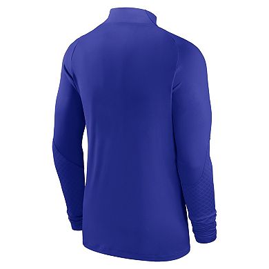 Men's Nike Blue Barcelona 2022/23 Strike Drill Performance Quarter-Zip Long Sleeve Top