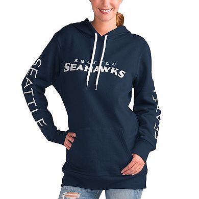 Women's G-III 4Her by Carl Banks College Navy Seattle Seahawks Extra Inning Pullover Hoodie