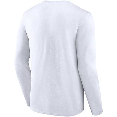 Men's Fanatics Branded White Seattle Kraken Breakaway Combo Long Sleeve T-Shirt