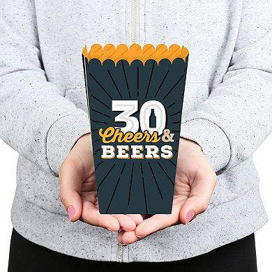 Big Dot Of Happiness Cheers & Beers To 30 Years 30th Birthday Favor Popcorn Treat Boxes 12 Ct